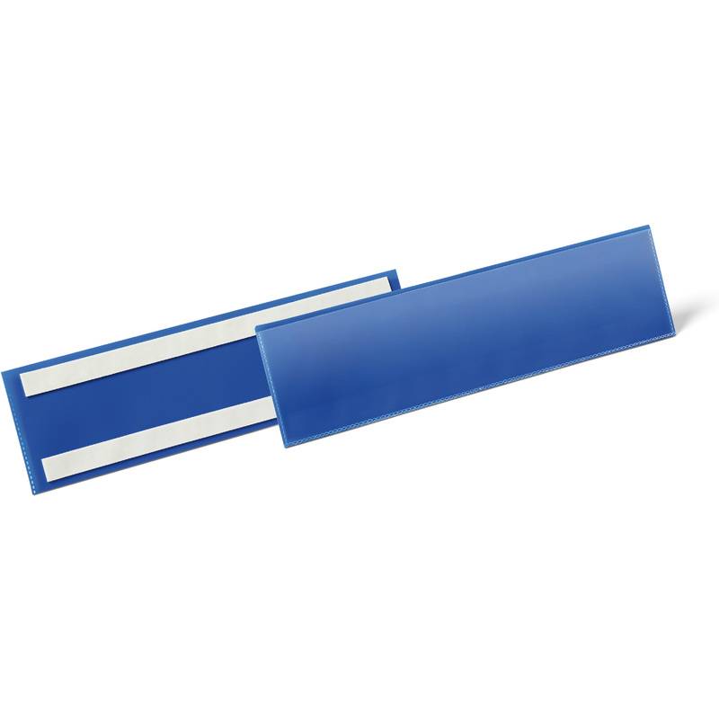 Etikettentaschen selbstklebend 297x74mm blau VE=50 Stück