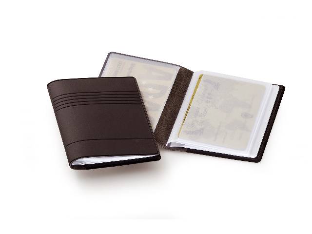 DURABLE - Visitenkartenbuch - für 54 x 85 mm - Transparent Charcoal (Packung mit 50)