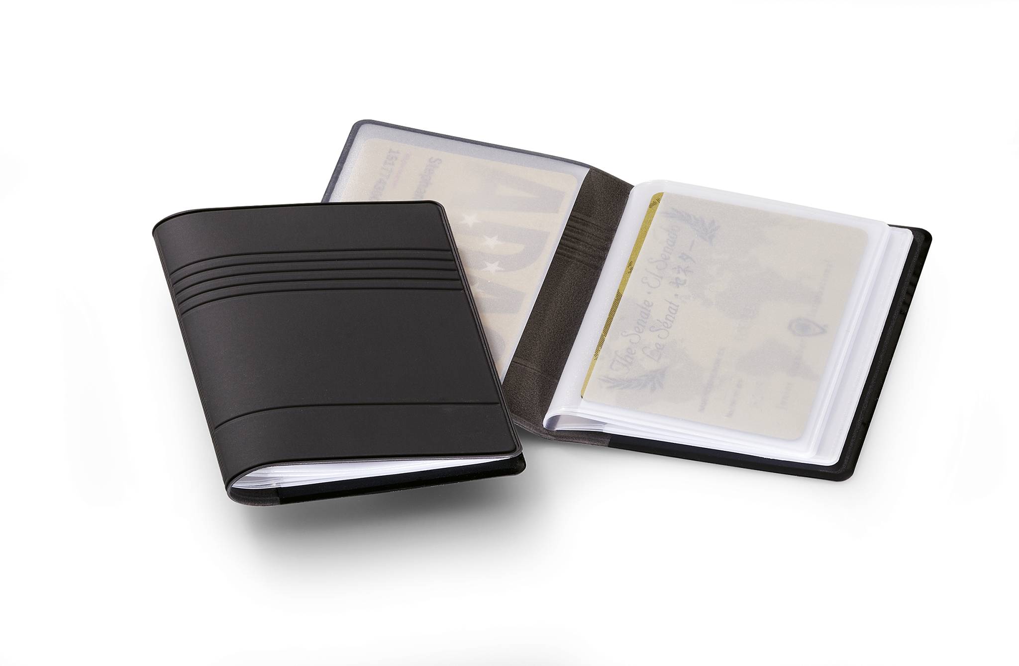 DURABLE - Visitenkartenbuch - für 54 x 85 mm - Transparent Charcoal (Packung mit 50)