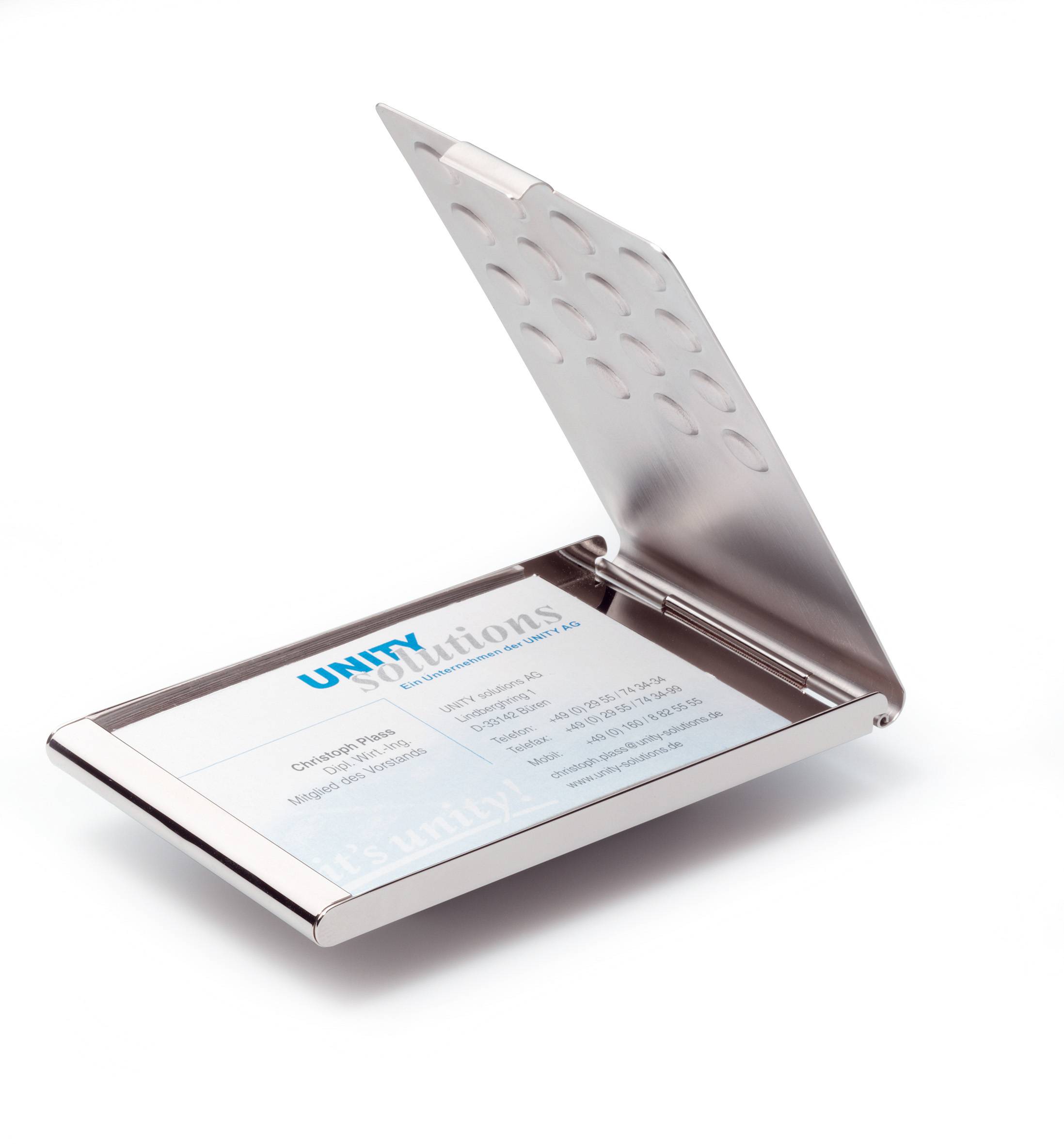 Visitenkartenbox BUSINESS CARD BOX CHROME