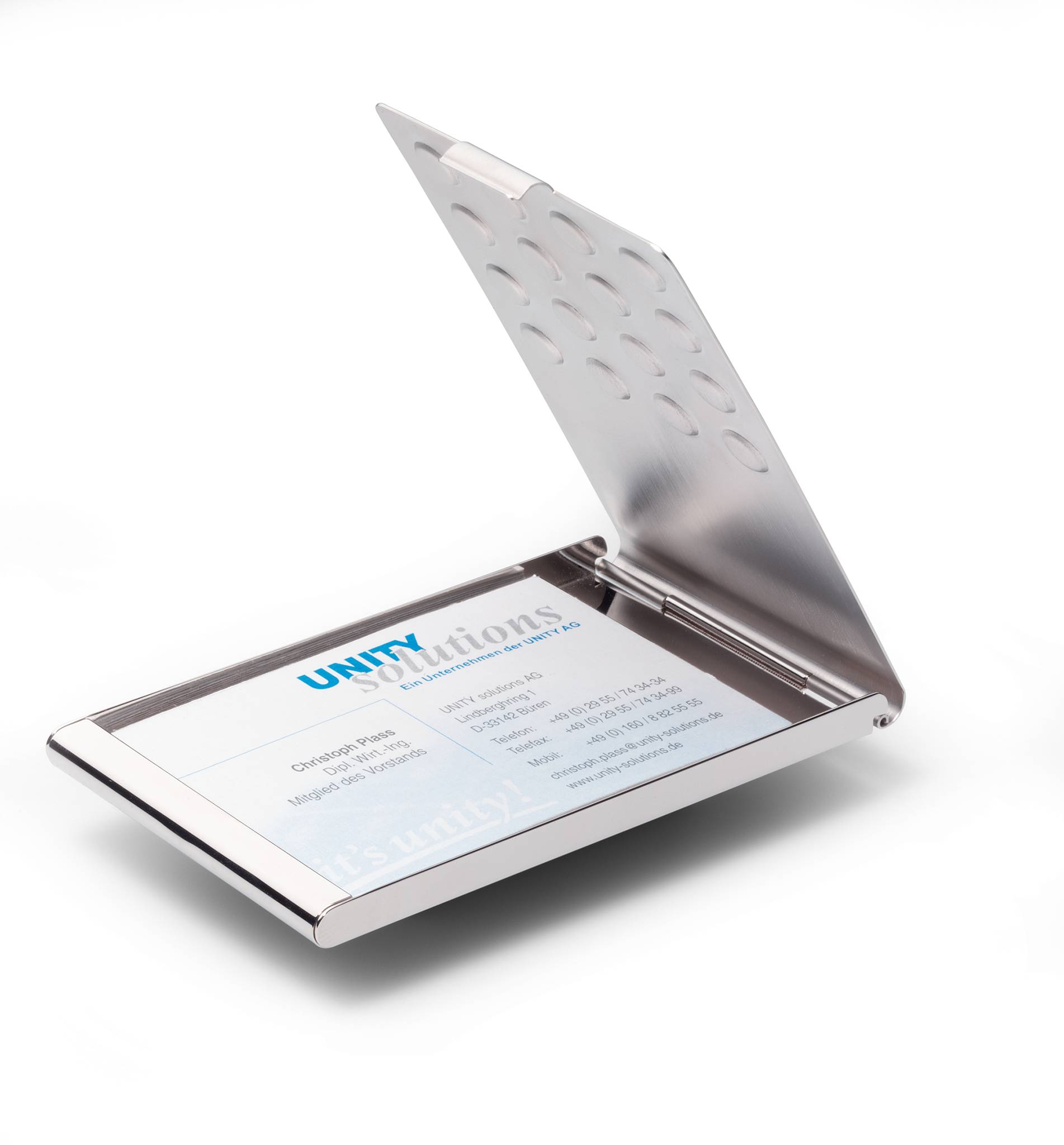 Visitenkartenbox BUSINESS CARD BOX CHROME