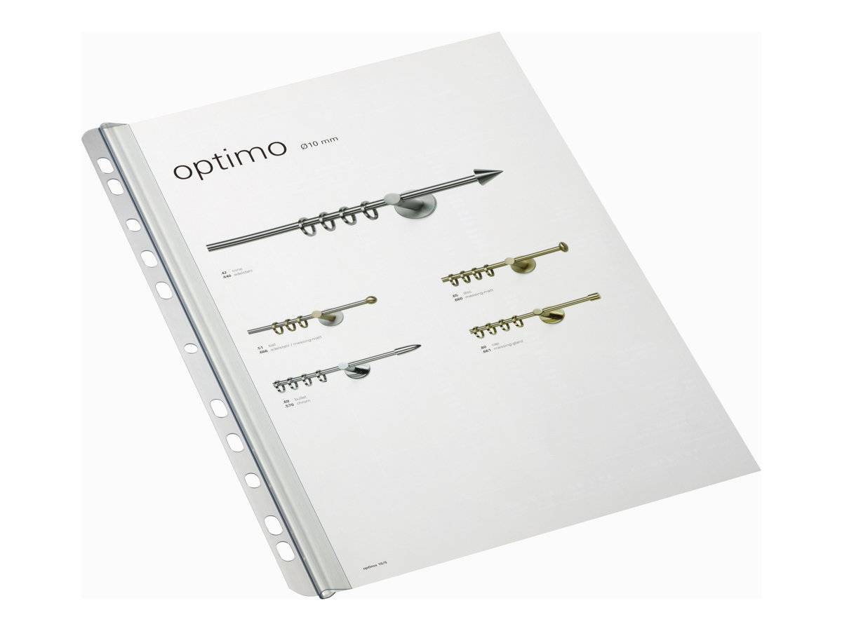 Katalogseite mit dem Titel „optimo