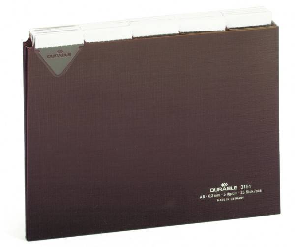 DURABLE - Trennelement - 25 (5 x 5) Teile - braun