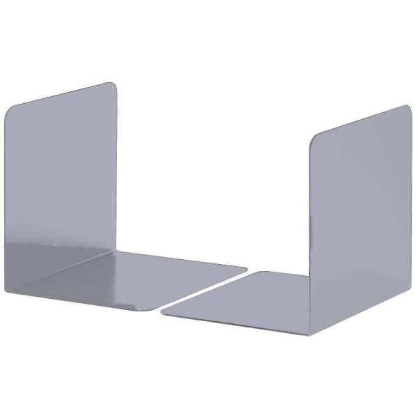 Buchstützen S HxBxT 123x130x123mm metallic silber VE=2 Stück