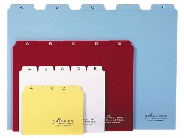 DURABLE - Trennelement - 25 (5 x 5) Teile - vorgedruckt: A-Z