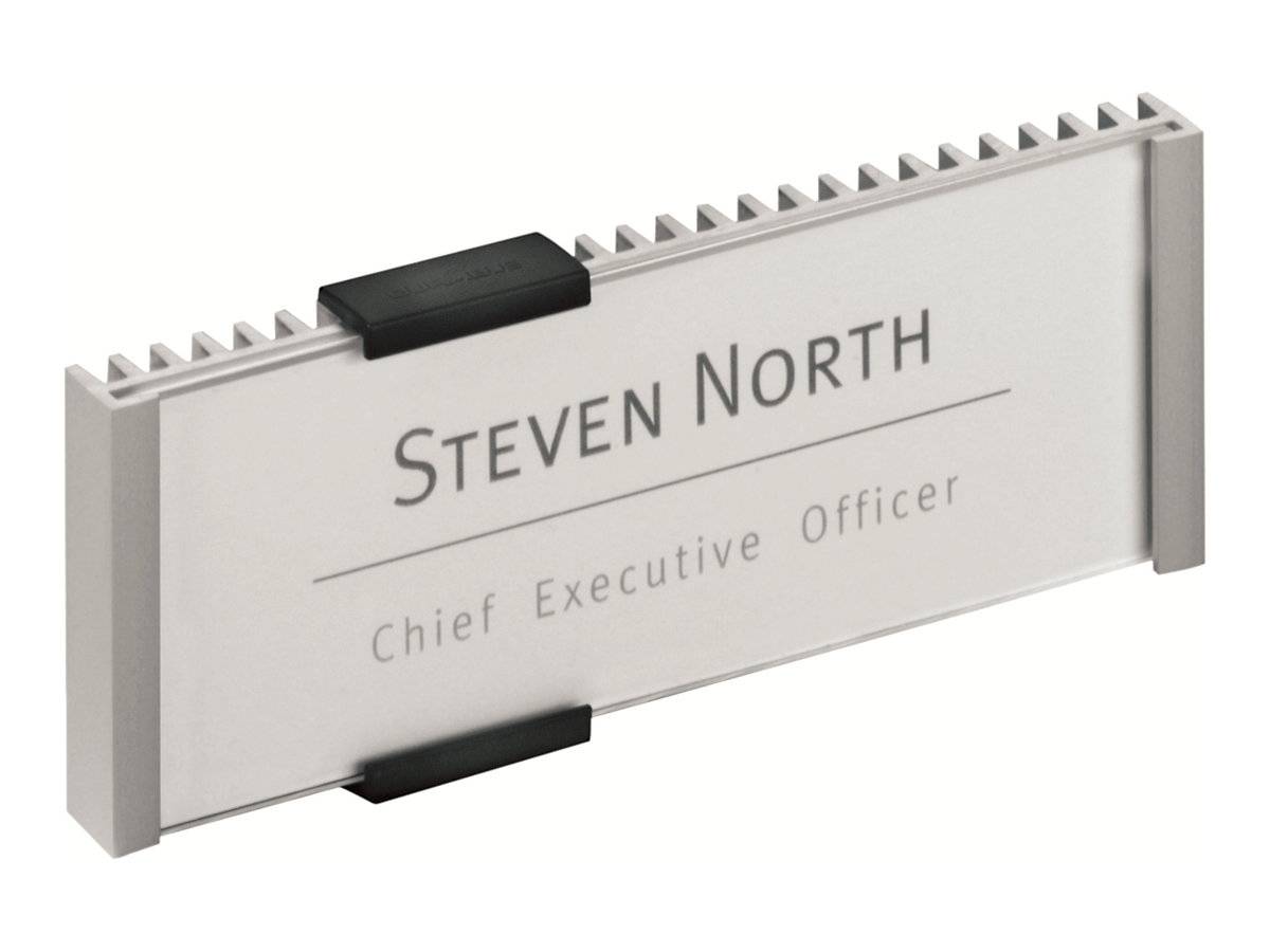Kunststoff-Namensschildhalter mit Papiereinsatz mit der Aufschrift „Steven North
