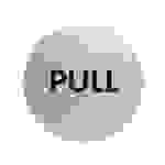 Türschild Picto rund 'Pull' 65mm metallic silber