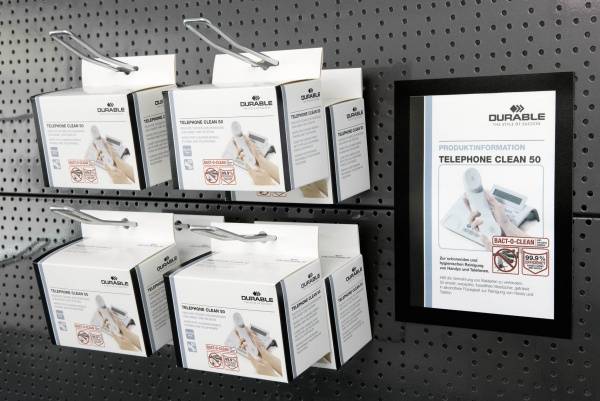 DURABLE DURAFRAME MAGNETIC - Dokumentenhalterung - für A5 - magnetisch - Silber (Packung mit 5)