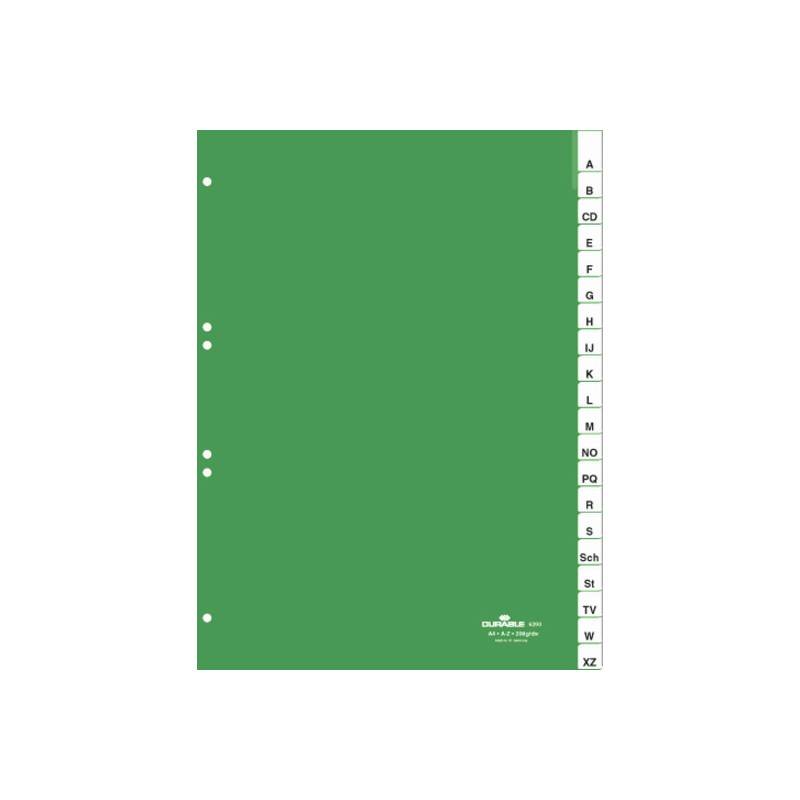 DURABLE Kunststoff-Register, PP, Stärke: 0,12 mm, 20-teilig