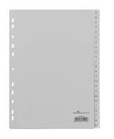 Durable 650810, Alphabetischer Registerindex, Polypropylen (PP), Grau, Porträt, A4