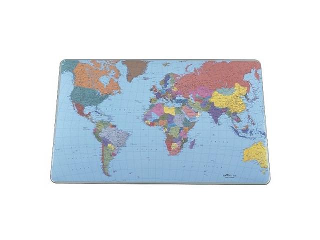 Schreibunterlage mit Weltkarte