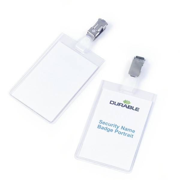 Durable 800219, Namensschild-Halterung, Landschaftsportrait, Transparent, 60 mm, 90 mm, 25 Stück(e)