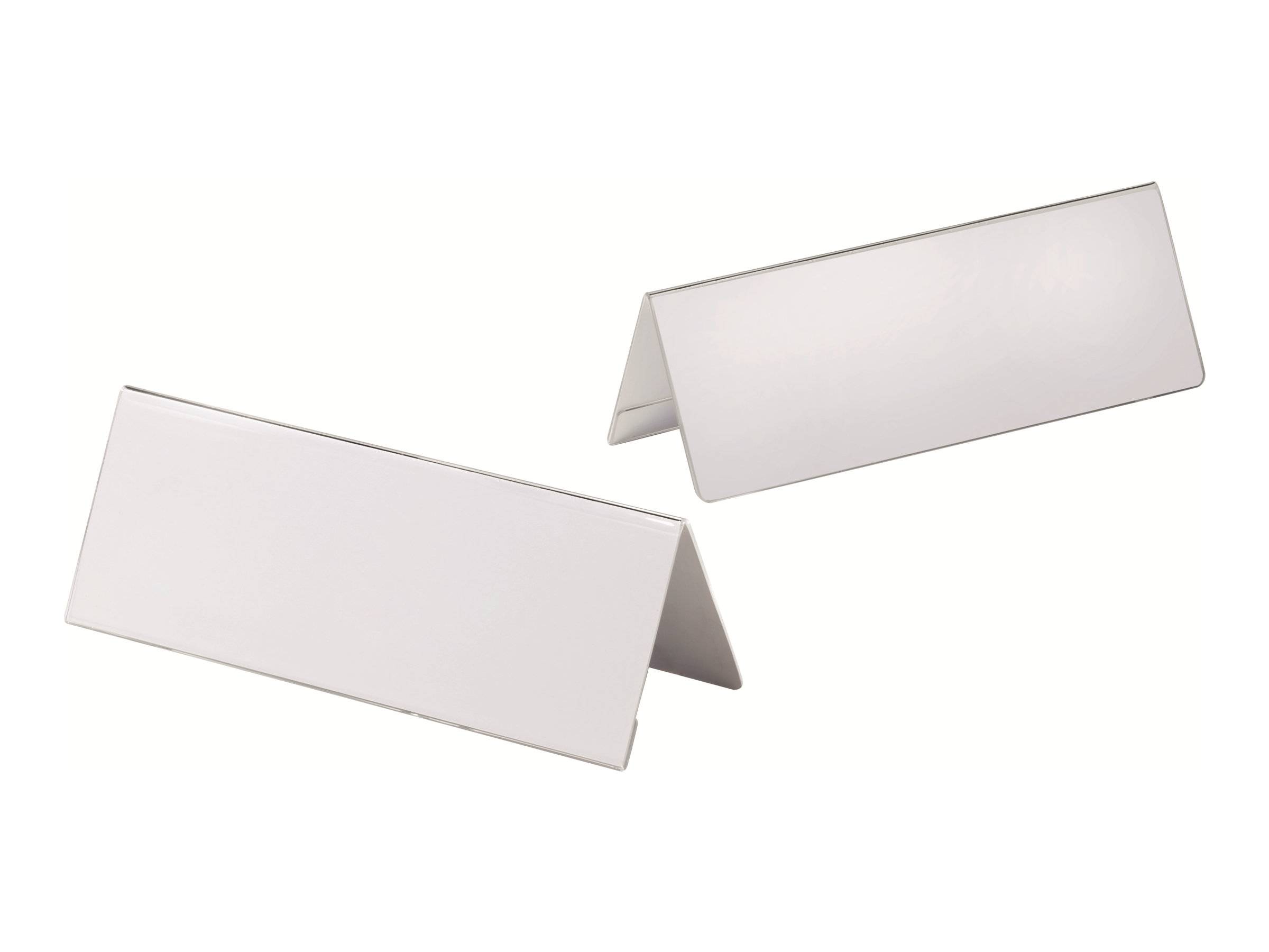 DURABLE - Schildhalterung - Desktop - für 122 x 150 mm, 61 x 150 mm - doppelseitig - durchsichtig (Packung mit 10)