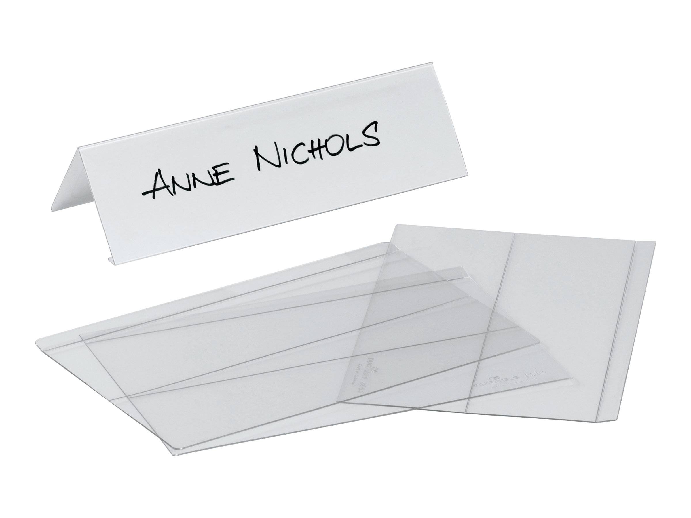 DURABLE - Namensschild - Desktop - für 61 x 210 mm - durchsichtig (Packung mit 10)
