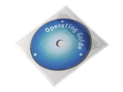 DURABLE POCKETFIX - CD/DVD-Hülle - Kapazität: 1 CD/DVD - durchsichtig (Packung mit 10)