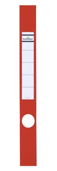 DURABLE ORDOFIX - Selbstklebende Etikettentasche - Rot (Packung mit 10)