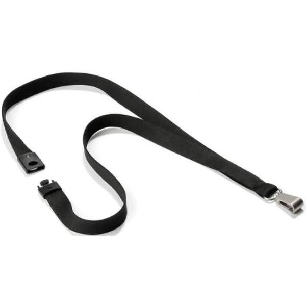 Textilband Soft Colour 15mm mit Karabiner 44cm schwarz VE=10 Stück