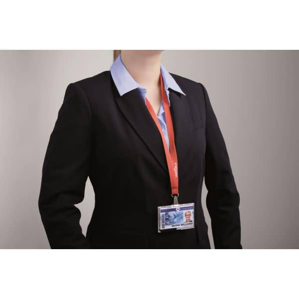 Textilband Soft Colour 15mm mit Karabiner 44cm hell orange VE=10 Stück