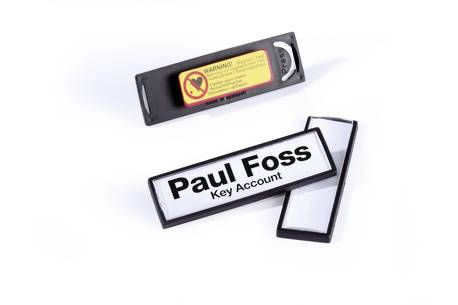 DURABLE CLIP-CARD - Namensschild - für 17 x 67 mm - Magnet - Schwarz (Packung mit 25)