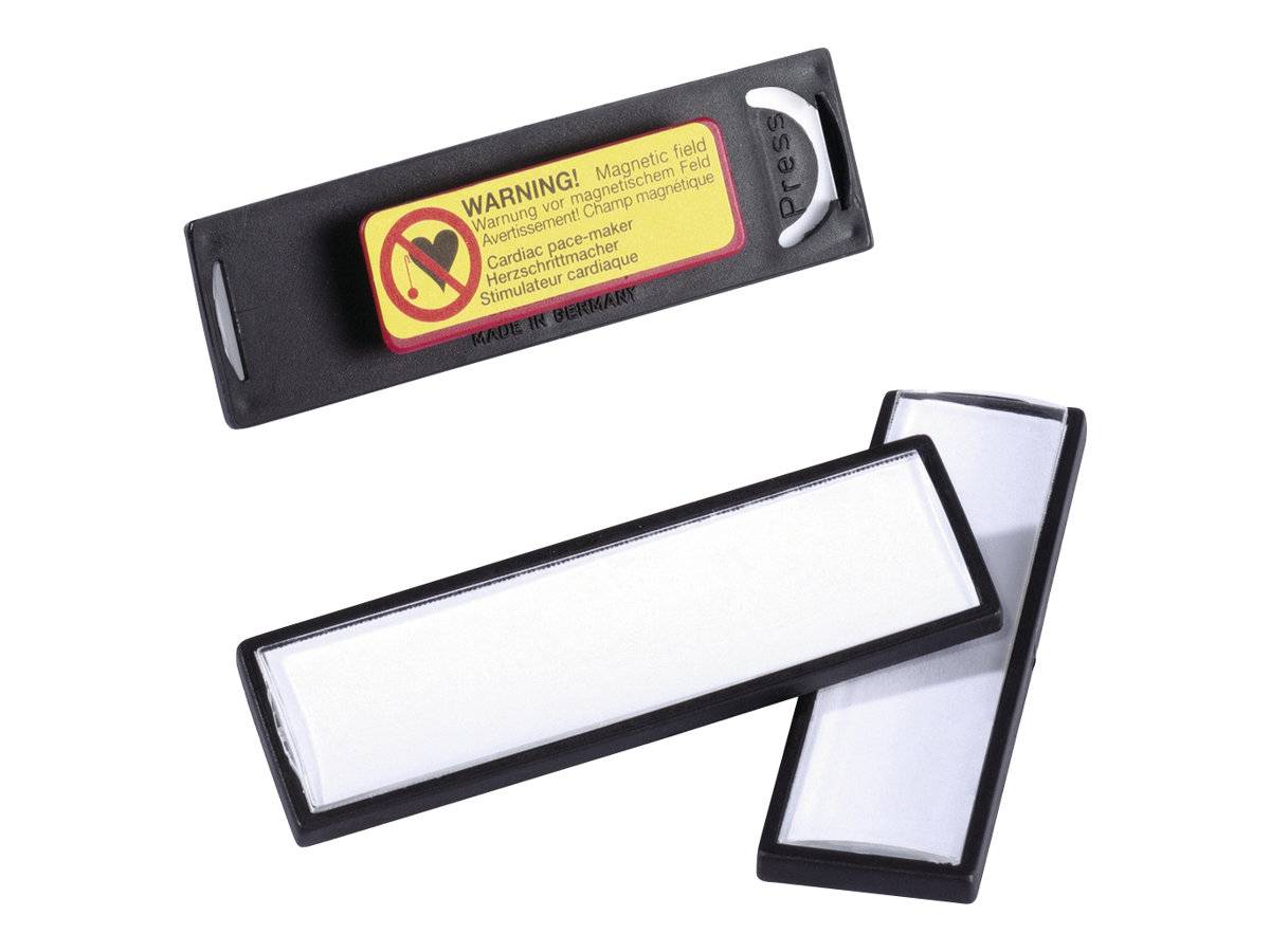 DURABLE CLIP-CARD - Namensschild - für 17 x 67 mm - Magnet - Schwarz (Packung mit 25)