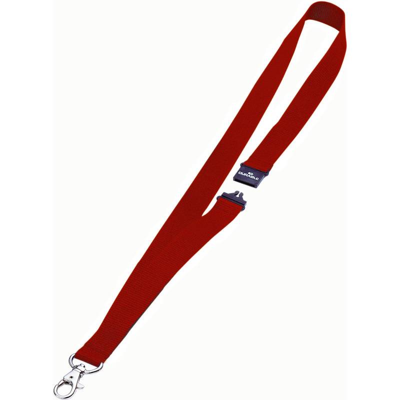 DURABLE Textilband 20, mit Sicherheitsverschluß, rot
