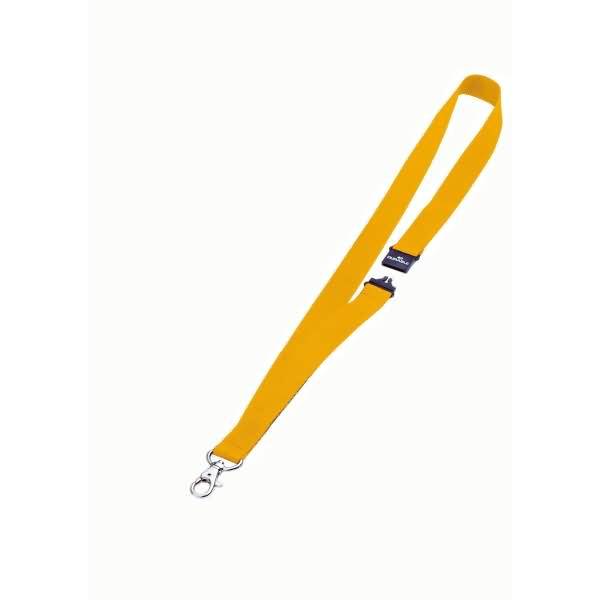 Textilband 20mm mit Karabiner 44cm gelb VE=10 Stück