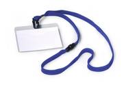 Durable Namensschild mit Textilband 10, 60 x 90 mm, Abzeichen, Landschaft, Textil, Blau, Transparent, 90 mm, 6 cm