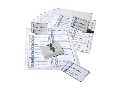 DURABLE - Namensschild - für 54 x 90 mm - Clip, Nadel - diverse Farben (Packung mit 20)