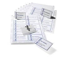 DURABLE - Namensschild - für 54 x 90 mm - Clip, Nadel - diverse Farben (Packung mit 20)