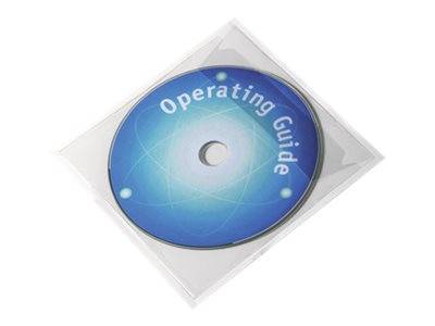 DURABLE POCKETFIX - CD/DVD-Hülle - Kapazität: 1 CD/DVD - durchsichtig (Packung mit 100)