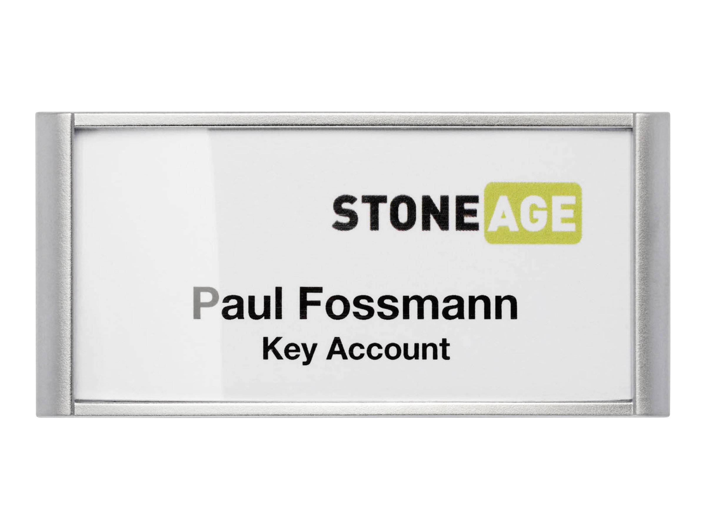 DURABLE CLASSIC - Namensschildhalterung - für 34 x 74 mm - Magnet - Silber (Packung mit 10)