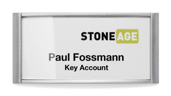 DURABLE CLASSIC - Namensschildhalterung - für 34 x 74 mm - Magnet - Silber (Packung mit 10)