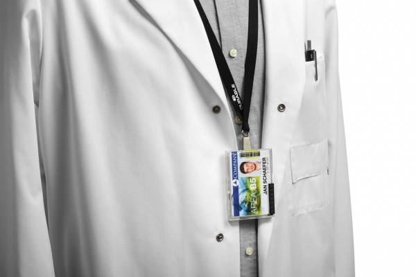 Durable Kartenhalter PUSHBOX DUO, Landschaftsportrait, Kunststoff, Transparent, Seite, 54 mm, 87 mm