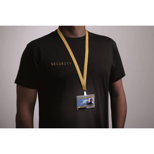 Textilband Soft Colour 15mm mit Karabiner 44cm gelb VE=10 Stück