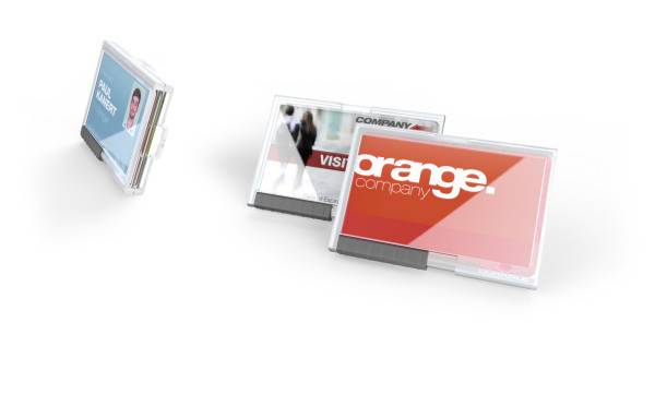 Durable Kartenhalter PUSHBOX MONO, Abzeichen, Landschaft, Transparent, Seite, 87 mm, 5,4 cm