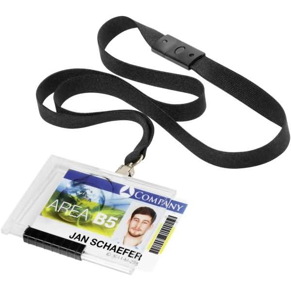 Kartenhalter Push Box 54x87mm für 1 Karte VE=10 Stück mit Textilband