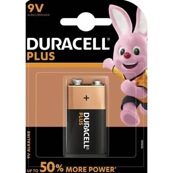 10 Stück Duracell Alkaline-Batterie PlusPower9V(Bli.1)15