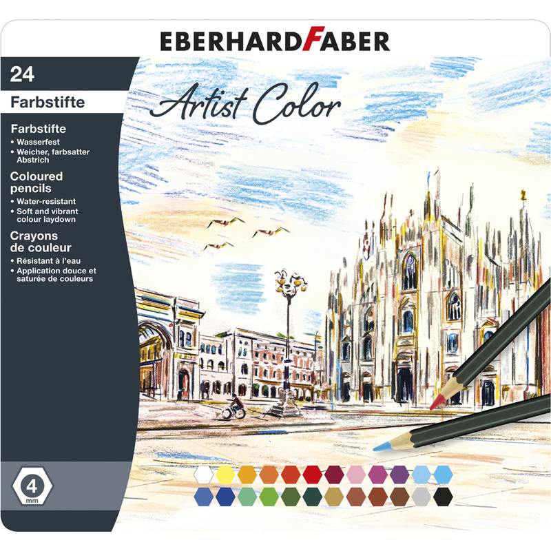 EBERHARD FABER Hexagonal-Buntstift Artist Color, 24er Etui