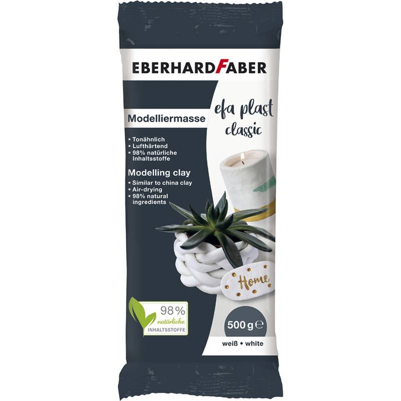 EBERHARD FABER Modelliermasse EFA Plast classic, weiß, 500 g