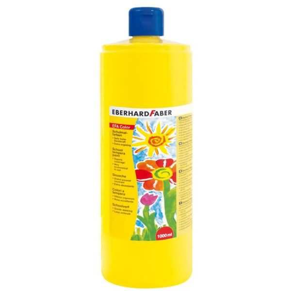 Schulmalfarbe Efacolor Tempera 1000ml Flasche kadiumgelb