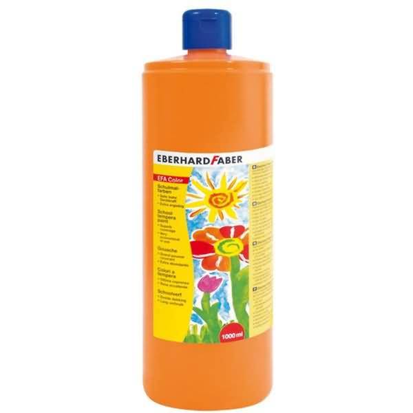 Schulmalfarbe Efacolor Tempera 1000ml Flasche kadiumorange
