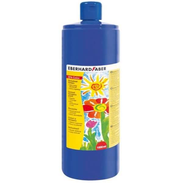 Schulmalfarbe Efacolor Tempera 1000ml Flasche kobaltblau