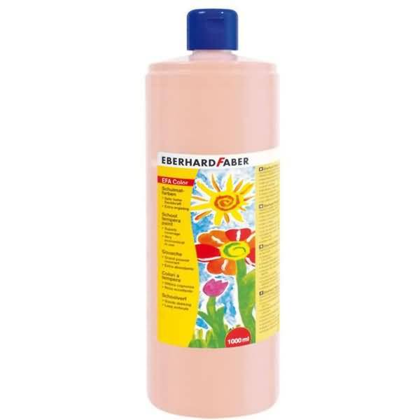 Schulmalfarbe Efacolor Tempera 1000ml Flasche fleischfarbe hell
