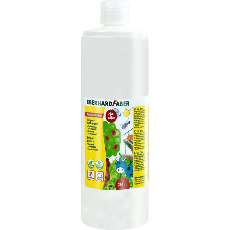 EBERHARD FABER Fingerfarbe EFA Color, weiß, 750 ml