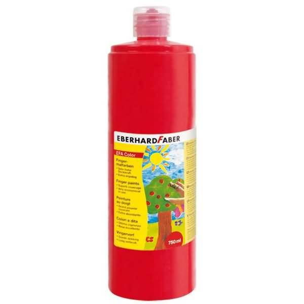 Fingerfarbe Flasche 750ml geraniumrot