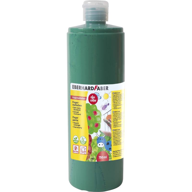 EBERHARD FABER Fingerfarbe EFA Color, permanentgrün, 750 ml
