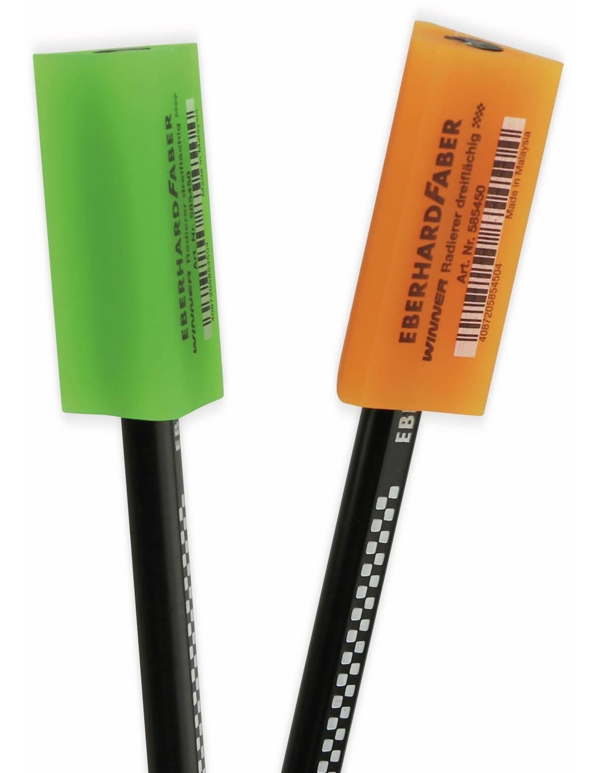 EBERHARD FABER Radierer Winner neonfarben, 2 Stück, 585494