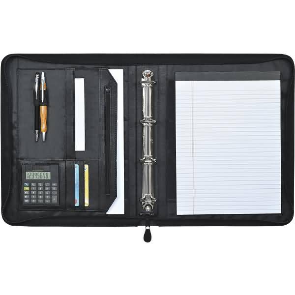 Ringbuchmappe Eleganz A4 Kunstleder schwarz