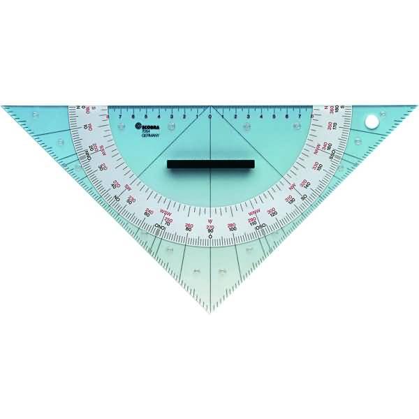 Kursdreieck 324mm transparent