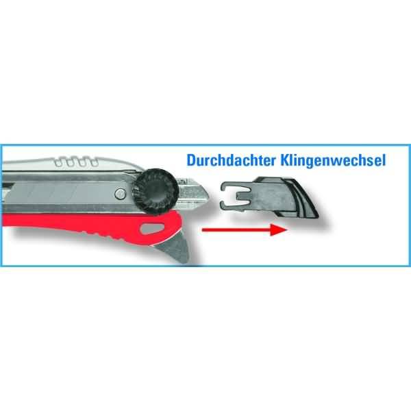 Cutter-Teppichmesser Metall/Kunststoff 18mm rot